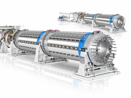 Discharge extruders
